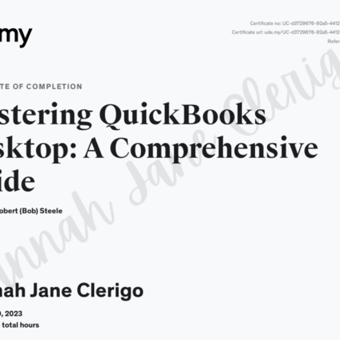 UDEMY QUICKBOOKS